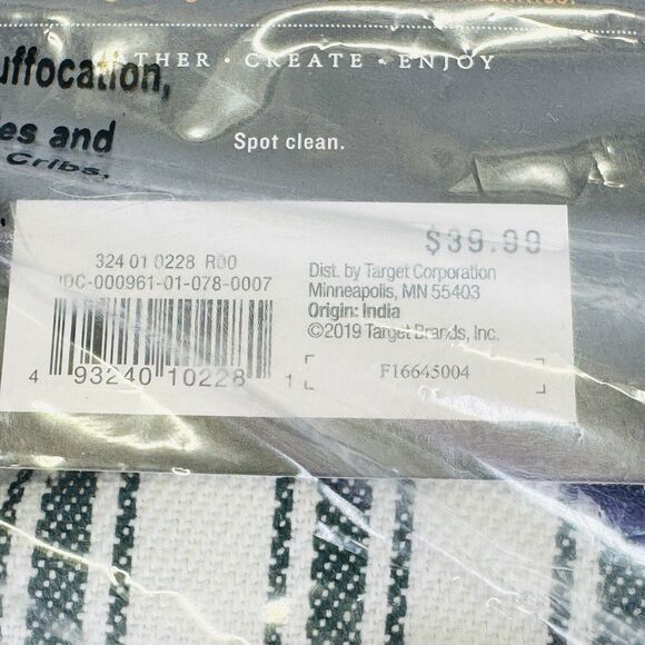 Hearth & Hand With Magnolia Green Striped Tree Skirt 46" - 58" Christmas NEW - Picture 8 of 10